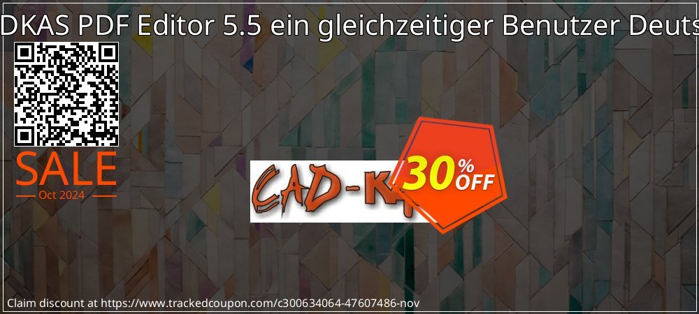 CADKAS PDF Editor 5.5 ein gleichzeitiger Benutzer Deutsch coupon on National Savings Day offering discount