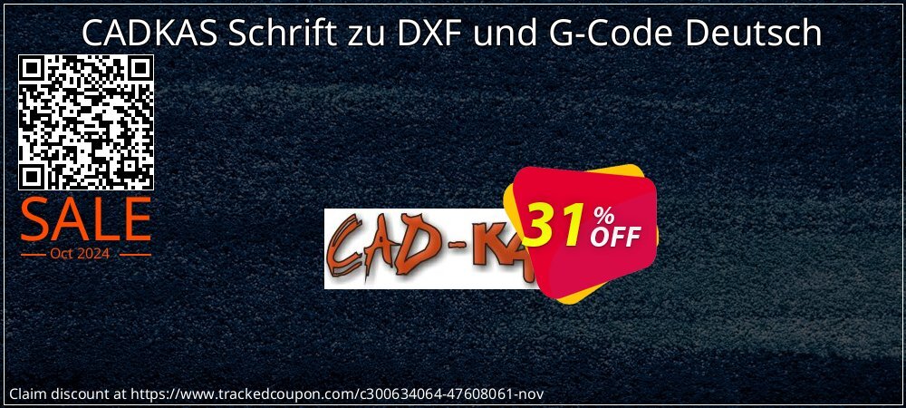 CADKAS Schrift zu DXF und G-Code Deutsch coupon on ​Coffee Day discount