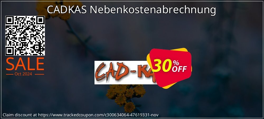 CADKAS Nebenkostenabrechnung coupon on Chinese National Day offering sales