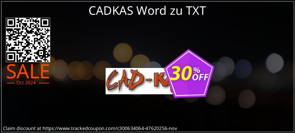 CADKAS Word zu TXT coupon on World Teachers' Day discount