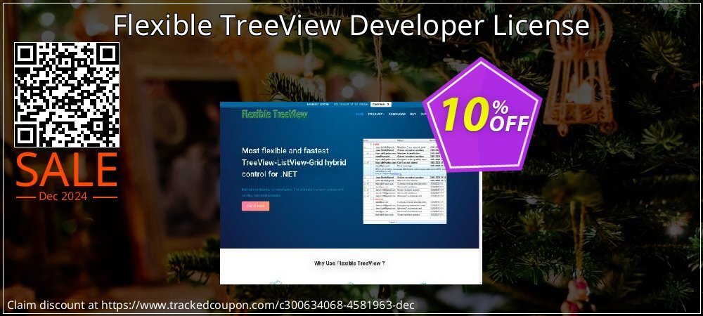 Flexible TreeView Developer License coupon on New Year's Day offering discount