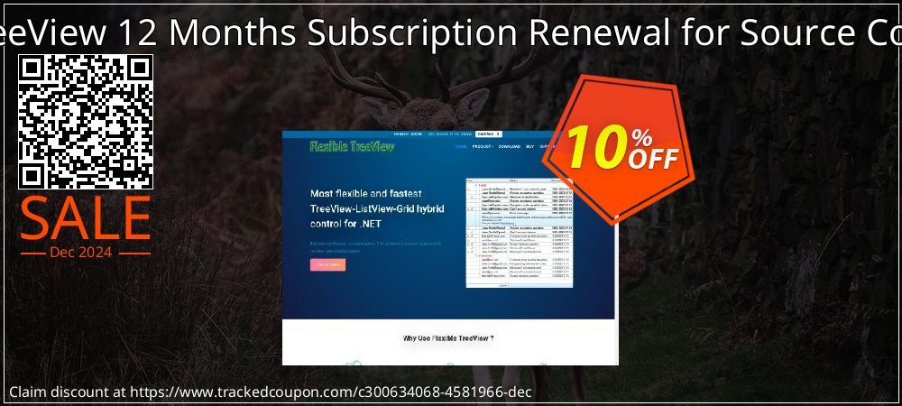 Flexible TreeView 12 Months Subscription Renewal for Source Code License coupon on End year discounts