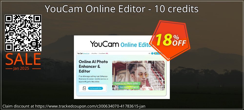 YouCam Online Editor - 10 credits coupon on Martin Luther King Day discount