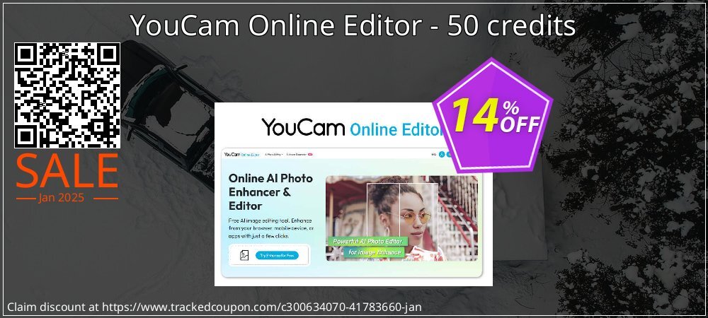 YouCam Online Editor - 50 credits coupon on Macintosh Computer Day discount