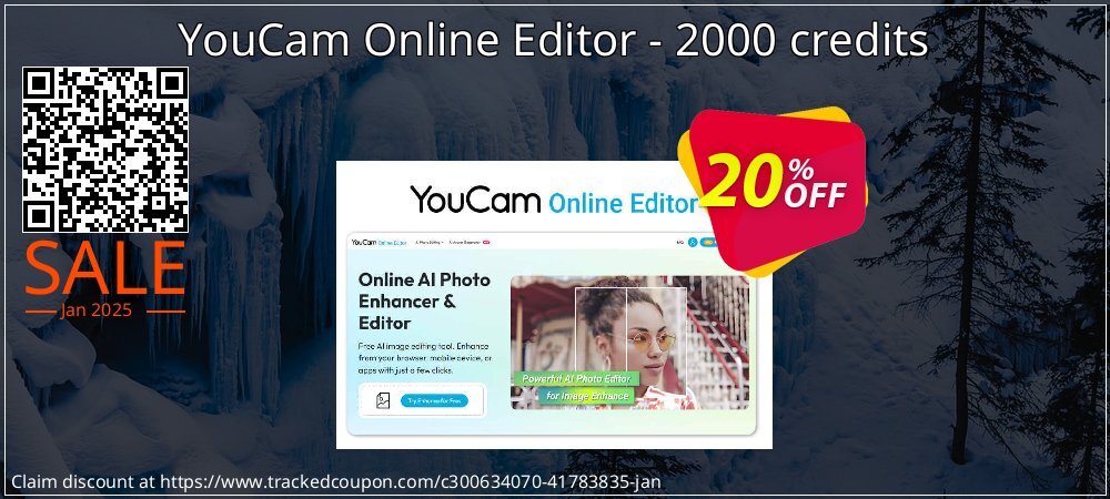 YouCam Online Editor - 2000 credits coupon on Macintosh Computer Day discounts