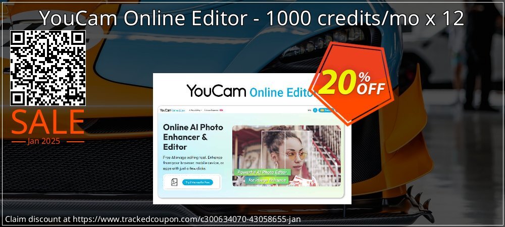 YouCam Online Editor - 1000 credits/mo x 12 coupon on Programmers' Day offering discount