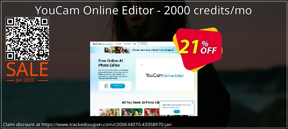 YouCam Online Editor - 2000 credits/mo coupon on Programmers' Day offering discount