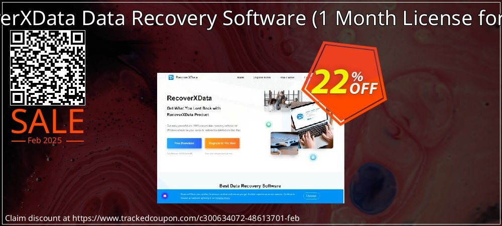 RecoverXData Data Recovery Software - 1 Month License for 1 PC  coupon on Chocolate Day deals