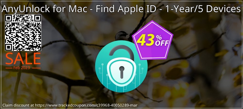 AnyUnlock for Mac - Find Apple ID - 1-Year/5 Devices coupon on Summer offering discount