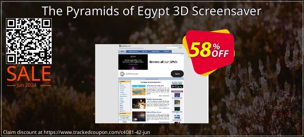 The Pyramids of Egypt 3D Screensaver coupon on Summer super sale