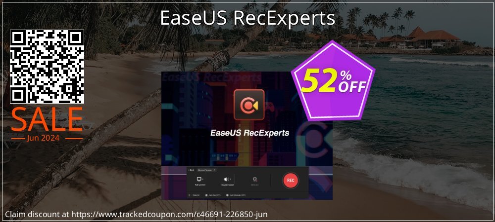 EaseUS RecExperts coupon on Summer promotions