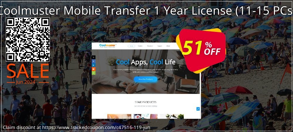Coolmuster Mobile Transfer 1 Year License - 11-15 PCs  coupon on World Bicycle Day offer