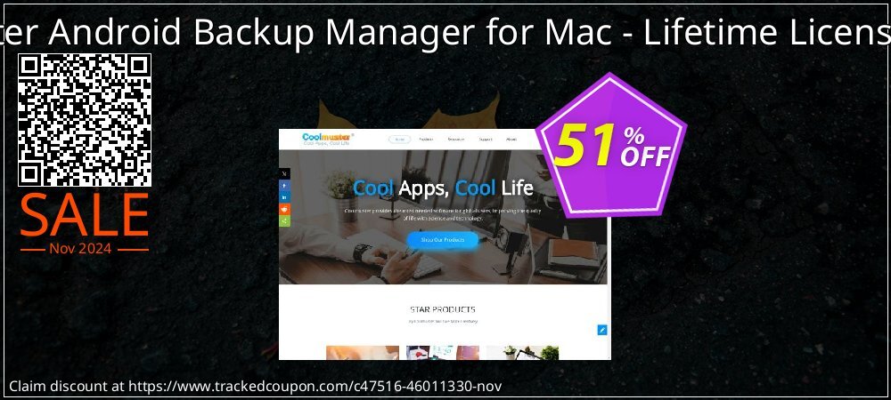 Coolmuster Android Backup Manager for Mac - Lifetime License - 10 PCs  coupon on World Hello Day offering sales