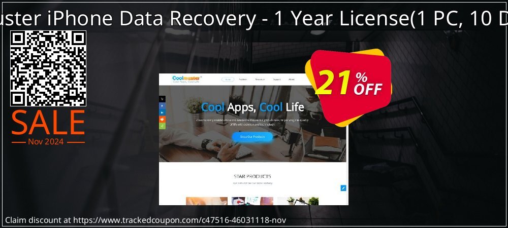 Coolmuster iPhone Data Recovery - 1 Year License - 1 PC, 10 Devices  coupon on National Recycling Day offer