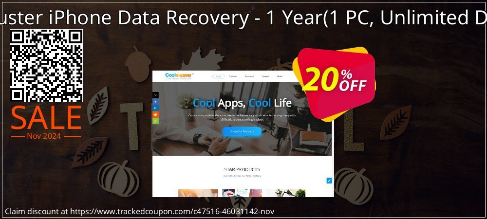 Coolmuster iPhone Data Recovery - 1 Year - 1 PC, Unlimited Devices  coupon on Universal Children's Day promotions