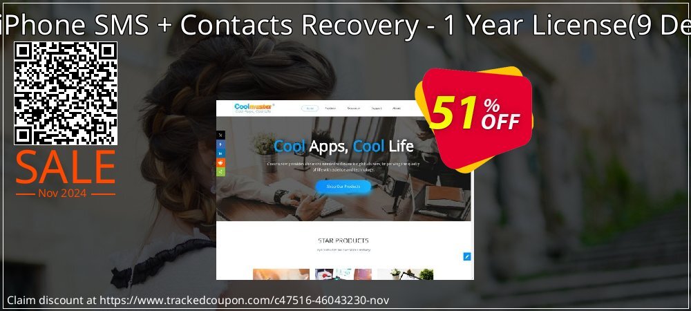 Coolmuster iPhone SMS + Contacts Recovery - 1 Year License - 9 Devices, 3 PCs  coupon on World Hello Day sales