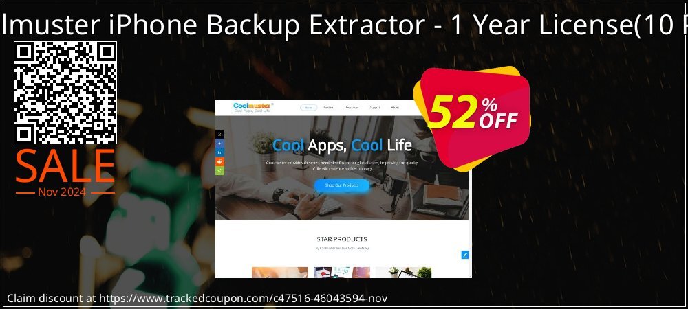 Coolmuster iPhone Backup Extractor - 1 Year License - 10 PCs  coupon on Universal Children's Day offering discount