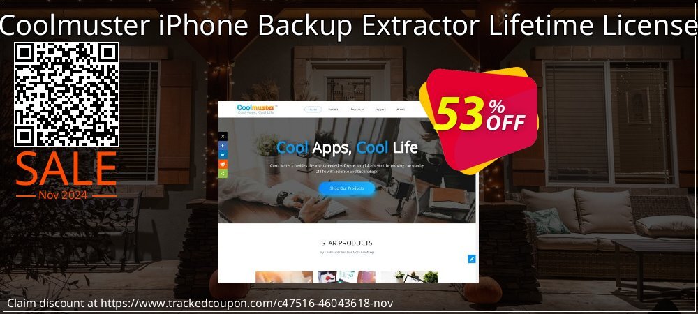 Coolmuster iPhone Backup Extractor Lifetime License coupon on All Saints' Day deals