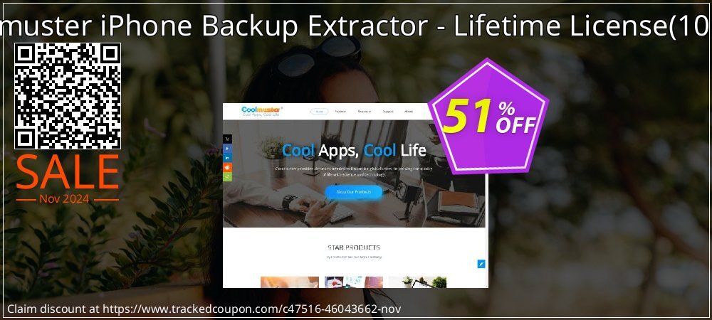 Coolmuster iPhone Backup Extractor - Lifetime License - 10 PCs  coupon on All Saints' Day sales