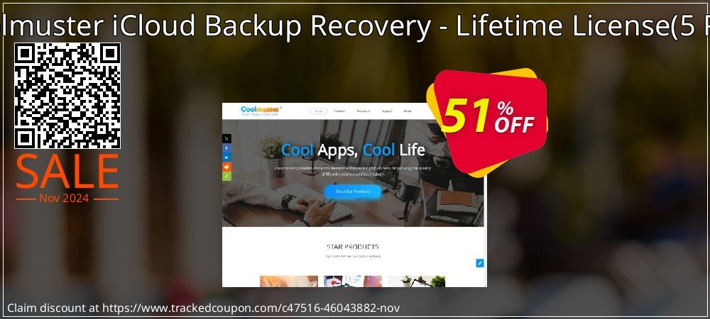 Coolmuster iCloud Backup Recovery - Lifetime License - 5 PCs  coupon on All Saints' Day offering discount