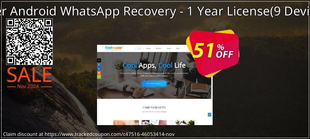 Coolmuster Android WhatsApp Recovery - 1 Year License - 9 Devices, 3 PCs  coupon on Melbourne Cup Day offering sales