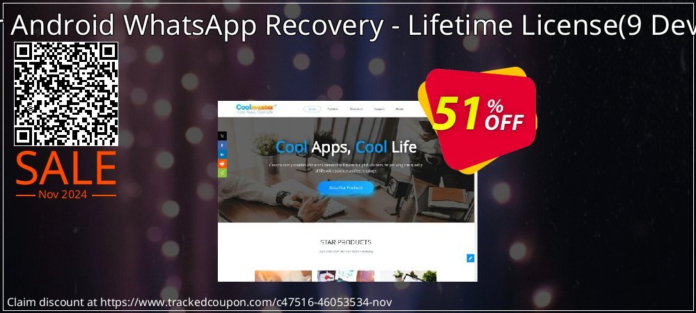 Coolmuster Android WhatsApp Recovery - Lifetime License - 9 Devices, 3 PCs  coupon on American Football Day promotions