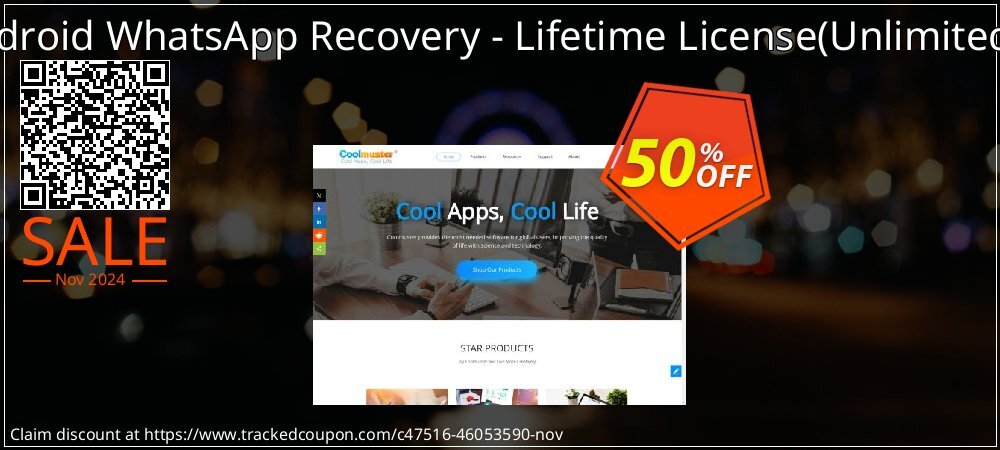 Coolmuster Android WhatsApp Recovery - Lifetime License - Unlimited Devices, 1 PC  coupon on Melbourne Cup Day deals