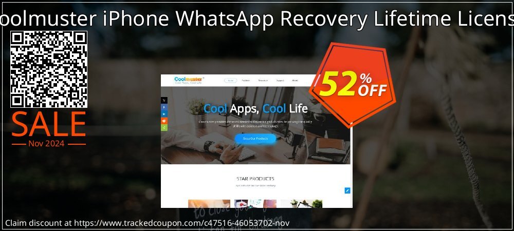 Coolmuster iPhone WhatsApp Recovery Lifetime License coupon on World Hello Day offering sales