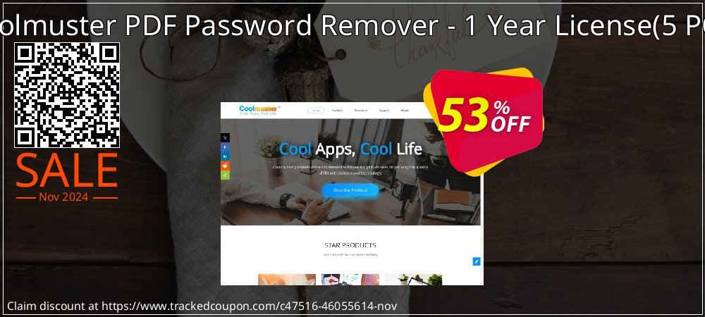 Coolmuster PDF Password Remover - 1 Year License - 5 PCs  coupon on Melbourne Cup Day sales