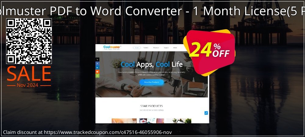 Coolmuster PDF to Word Converter - 1 Month License - 5 PCs  coupon on Black Friday offering discount