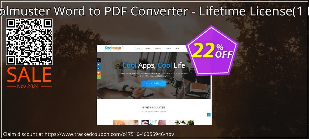 Coolmuster Word to PDF Converter - Lifetime License - 1 PC  coupon on World Hello Day promotions