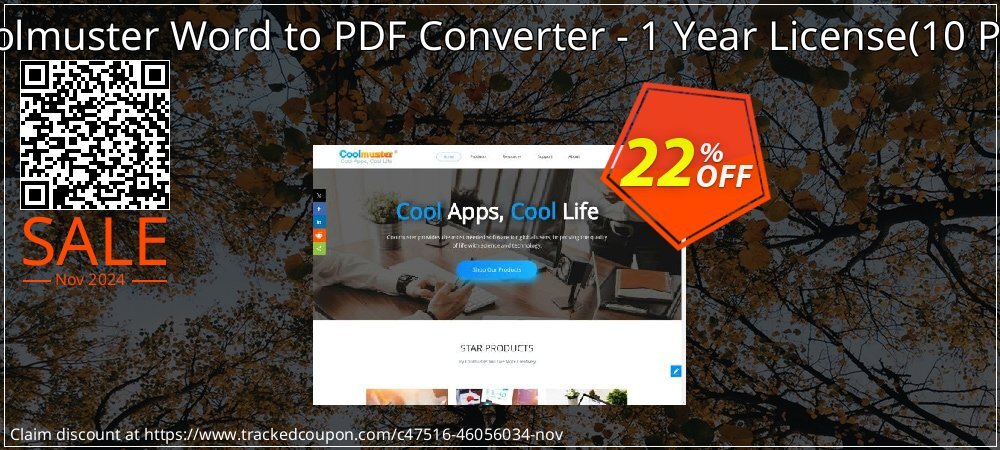 Coolmuster Word to PDF Converter - 1 Year License - 10 PCs  coupon on World Hello Day super sale