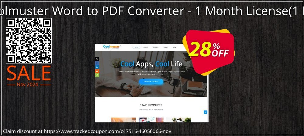 Coolmuster Word to PDF Converter - 1 Month License - 1 PC  coupon on National Recycling Day offer