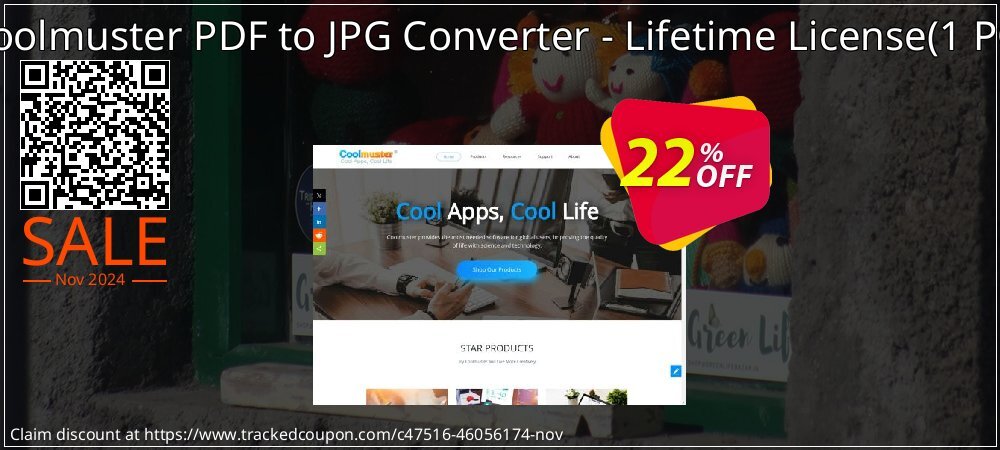 Coolmuster PDF to JPG Converter - Lifetime License - 1 PC  coupon on American Football Day offer