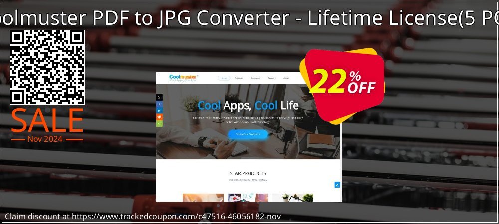 Coolmuster PDF to JPG Converter - Lifetime License - 5 PCs  coupon on Thanksgiving deals