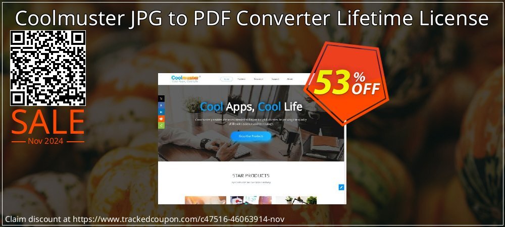 Coolmuster JPG to PDF Converter Lifetime License coupon on Black Friday offer