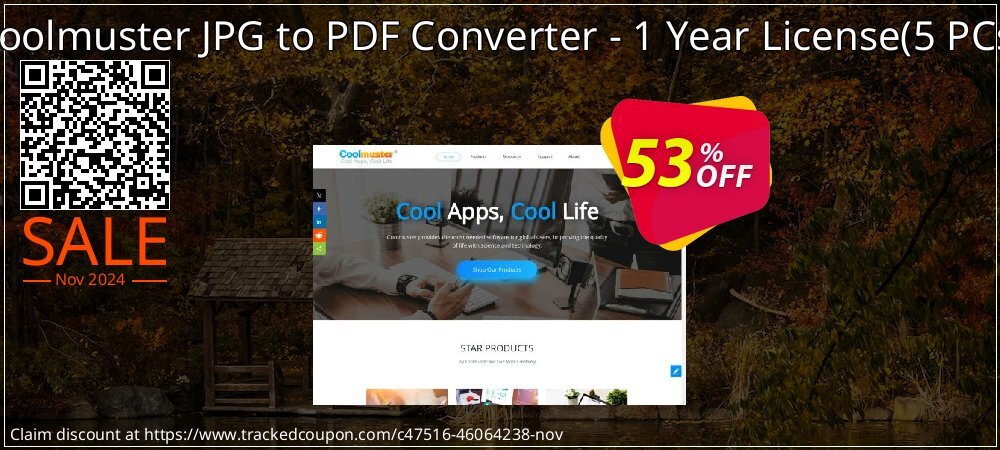 Coolmuster JPG to PDF Converter - 1 Year License - 5 PCs  coupon on Melbourne Cup Day offer