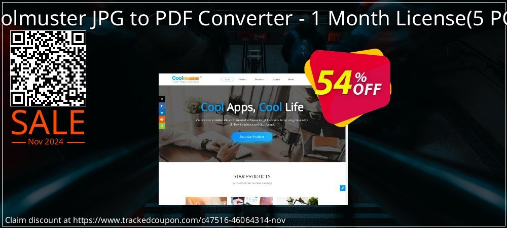 Coolmuster JPG to PDF Converter - 1 Month License - 5 PCs  coupon on American Football Day super sale