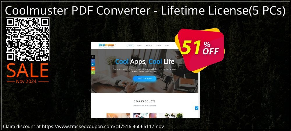 Coolmuster PDF Converter PRO - Lifetime License - 5 PCs  coupon on All Souls Day sales