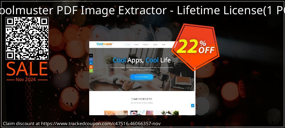 Coolmuster PDF Image Extractor - Lifetime License - 1 PC  coupon on Thanksgiving super sale