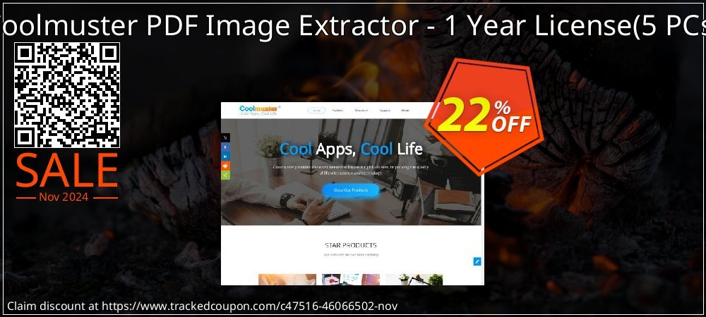 Coolmuster PDF Image Extractor - 1 Year License - 5 PCs  coupon on All Souls Day discounts