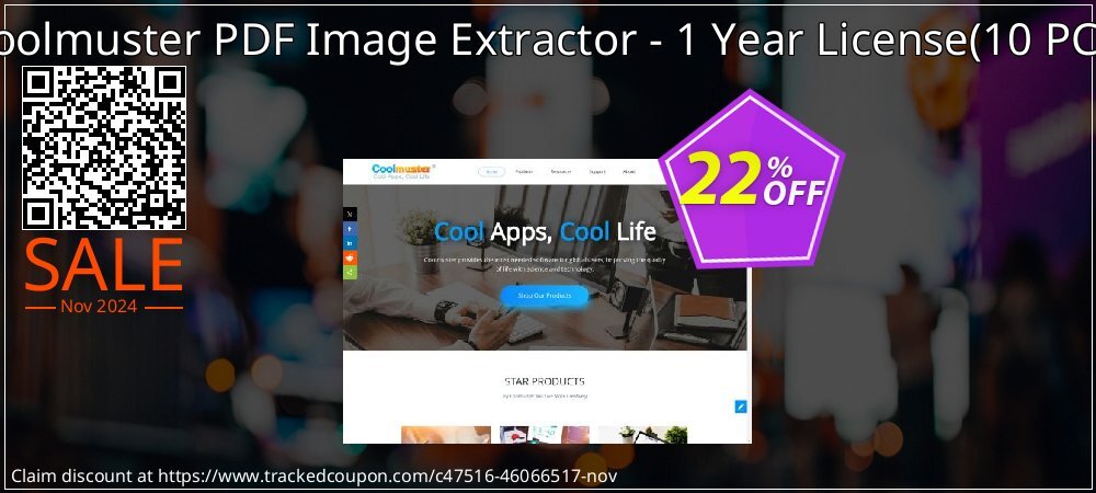 Coolmuster PDF Image Extractor - 1 Year License - 10 PCs  coupon on World Hello Day offering discount