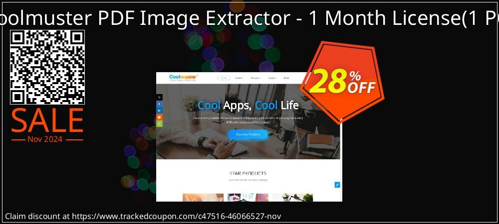 Coolmuster PDF Image Extractor - 1 Month License - 1 PC  coupon on National Recycling Day offering sales