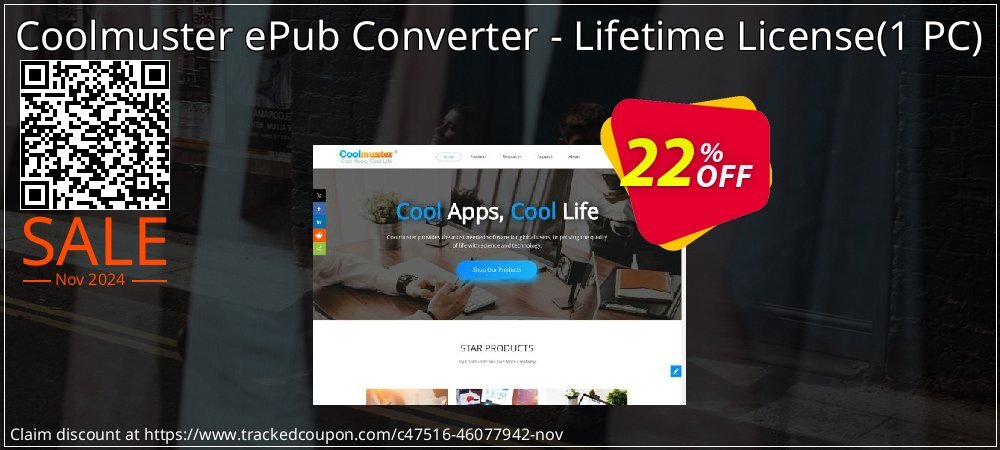 Coolmuster ePub Converter Lifetime coupon on All Souls Day promotions