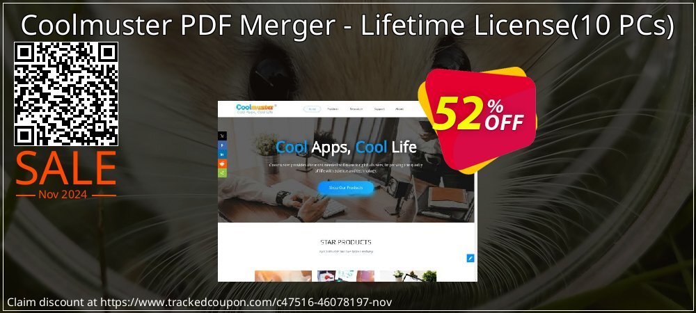 Coolmuster PDF Merger - Lifetime License - 10 PCs  coupon on Melbourne Cup Day offer