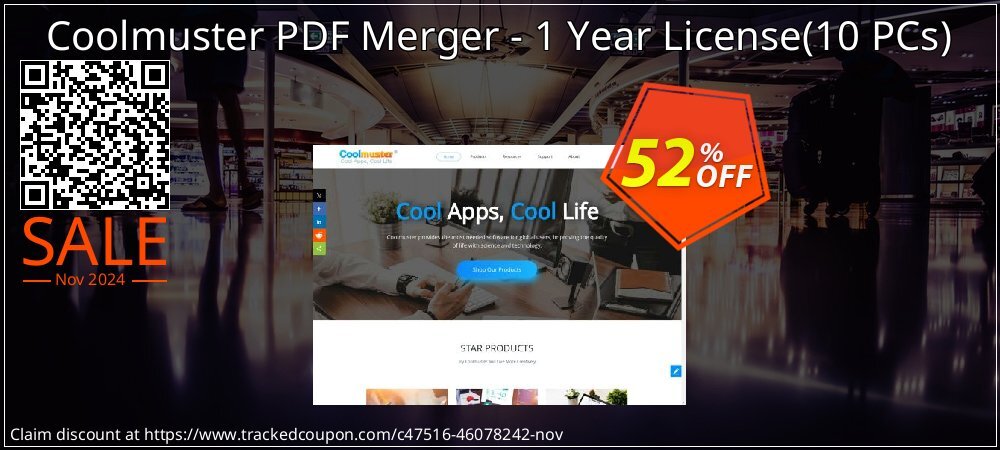 Coolmuster PDF Merger - 1 Year License - 10 PCs  coupon on National Recycling Day offer