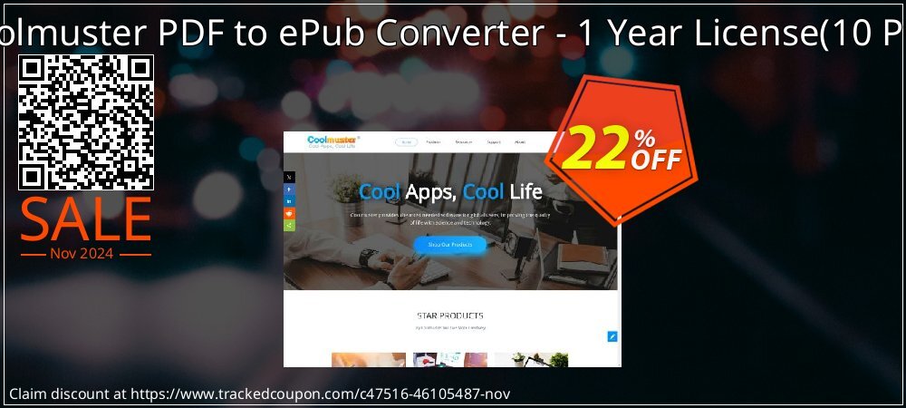 Coolmuster PDF to ePub Converter - 1 Year License - 10 PCs  coupon on American Football Day offering discount