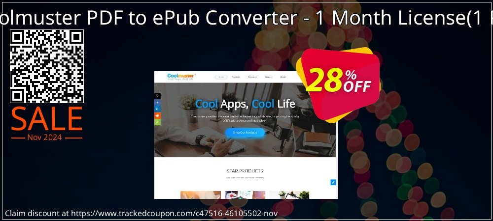 Coolmuster PDF to ePub Converter - 1 Month License - 1 PC  coupon on Universal Children's Day deals