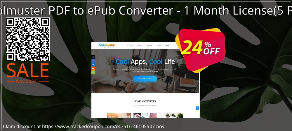 Coolmuster PDF to ePub Converter - 1 Month License - 5 PCs  coupon on Thanksgiving Day super sale