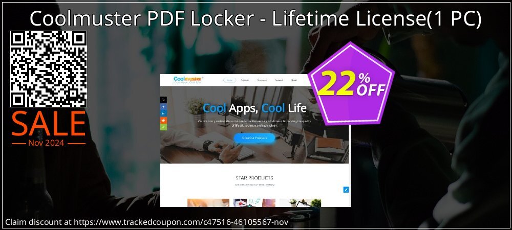 Coolmuster PDF Locker - Lifetime License - 1 PC  coupon on World Hello Day discount